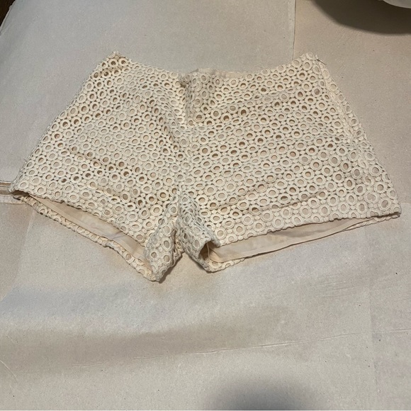 Banana Republic Pants - Banana Republic Cream Lace Shorts 8